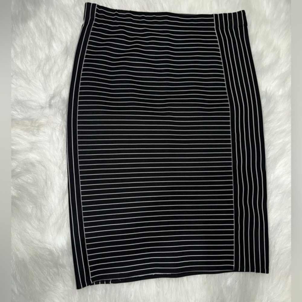 Max Studio striped Pull On Skirt